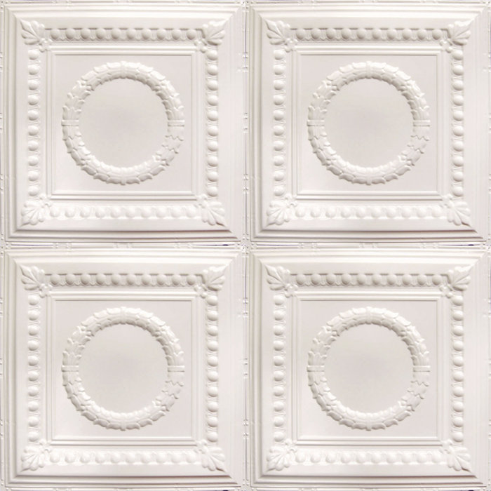 American Tin Ceilings Tin 2 Ft X 2 Ft Nailed Up Ceiling Tile In