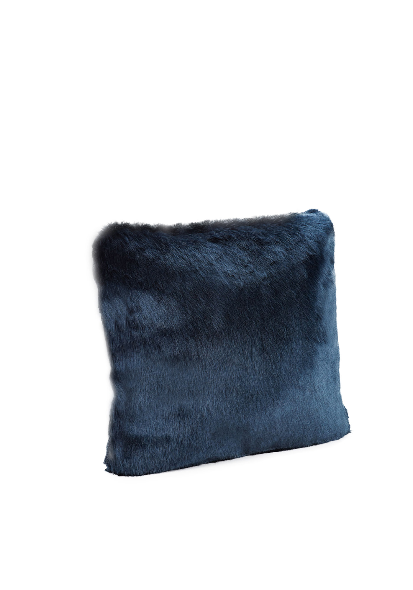 navy fur pillow