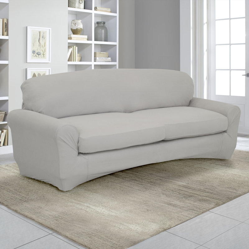 Serta Stretch Fit Box Cushion Sofa Slipcover Reviews Wayfair Stretch Fit Box Cushion Sofa Slipcover