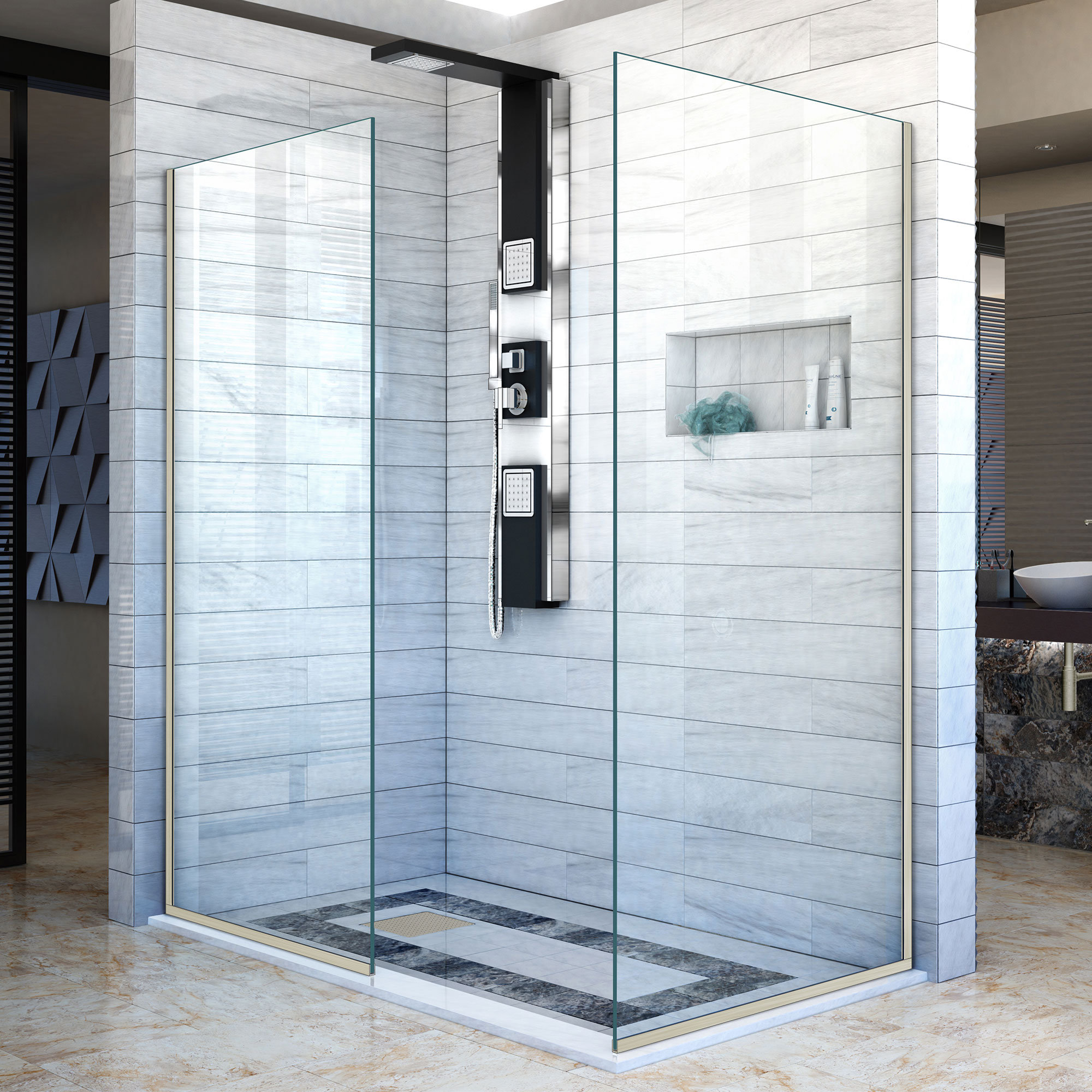 Dreamline Linea 30 X 72 Semi Frameless Shower Door With Clearmax