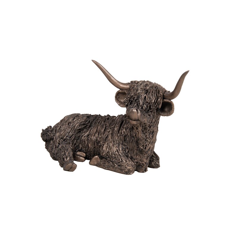 Frith Sculpture Highland Cow Figurine | Wayfair.co.uk