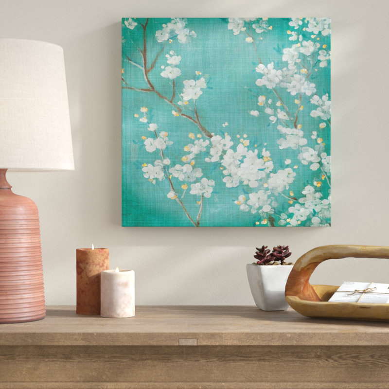 Bloomsbury Market White Cherry Blossoms Ii Acrylic Painting