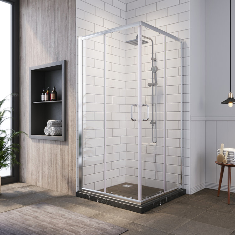 Sunny 36 W X 36 D X 72 H Framed Square Walk In Shower Enclosure Wayfair