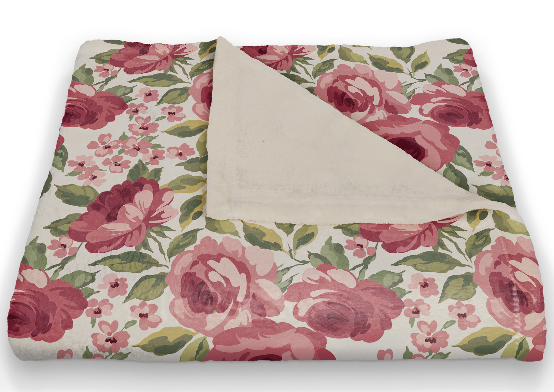 August Grove Sepviva Floral Fleece Throw Wayfair