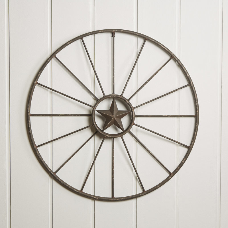 Millwood Pines Rustic Wagon Wheel Wall Decor Reviews Wayfair