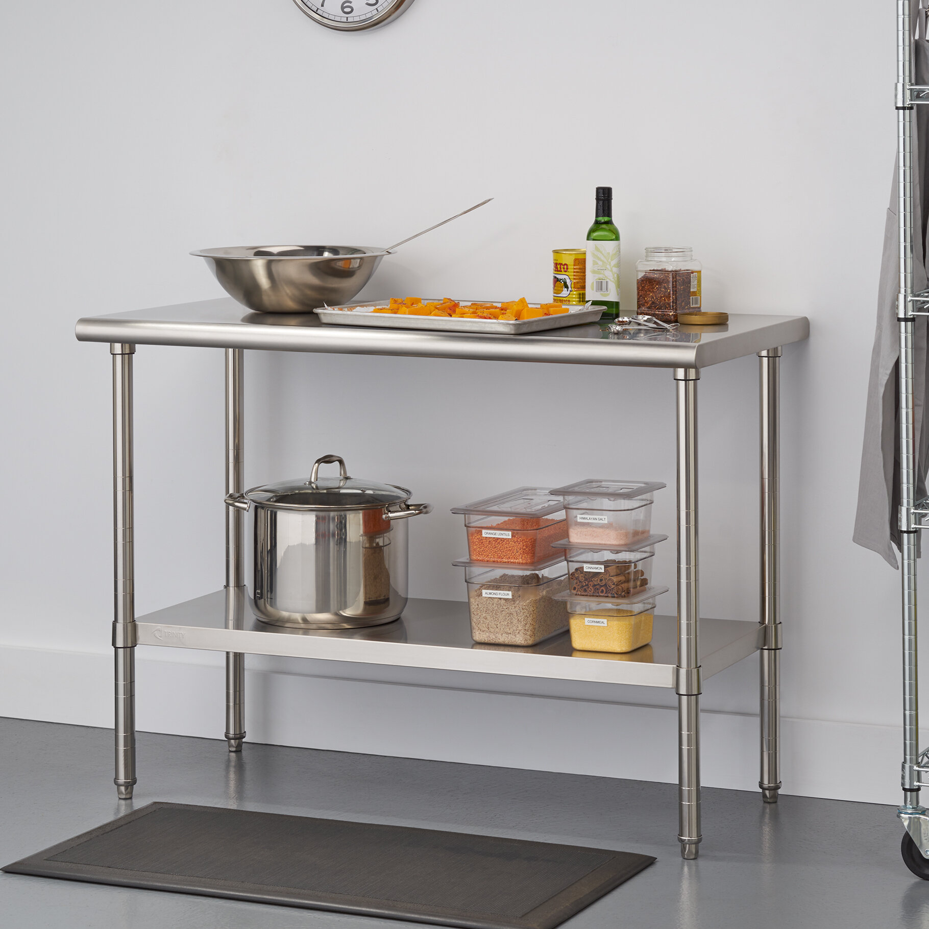 Symple Stuff Chrisman 48 Stainless Steel Prep Table Reviews Wayfair