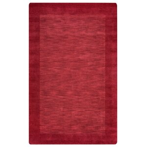 Hand-Woven Red Area Rug