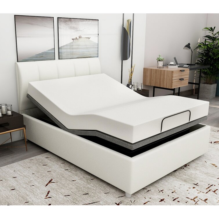 White Noise Zero Gravity Adjustable Bed with Wireless Remote & Reviews ...