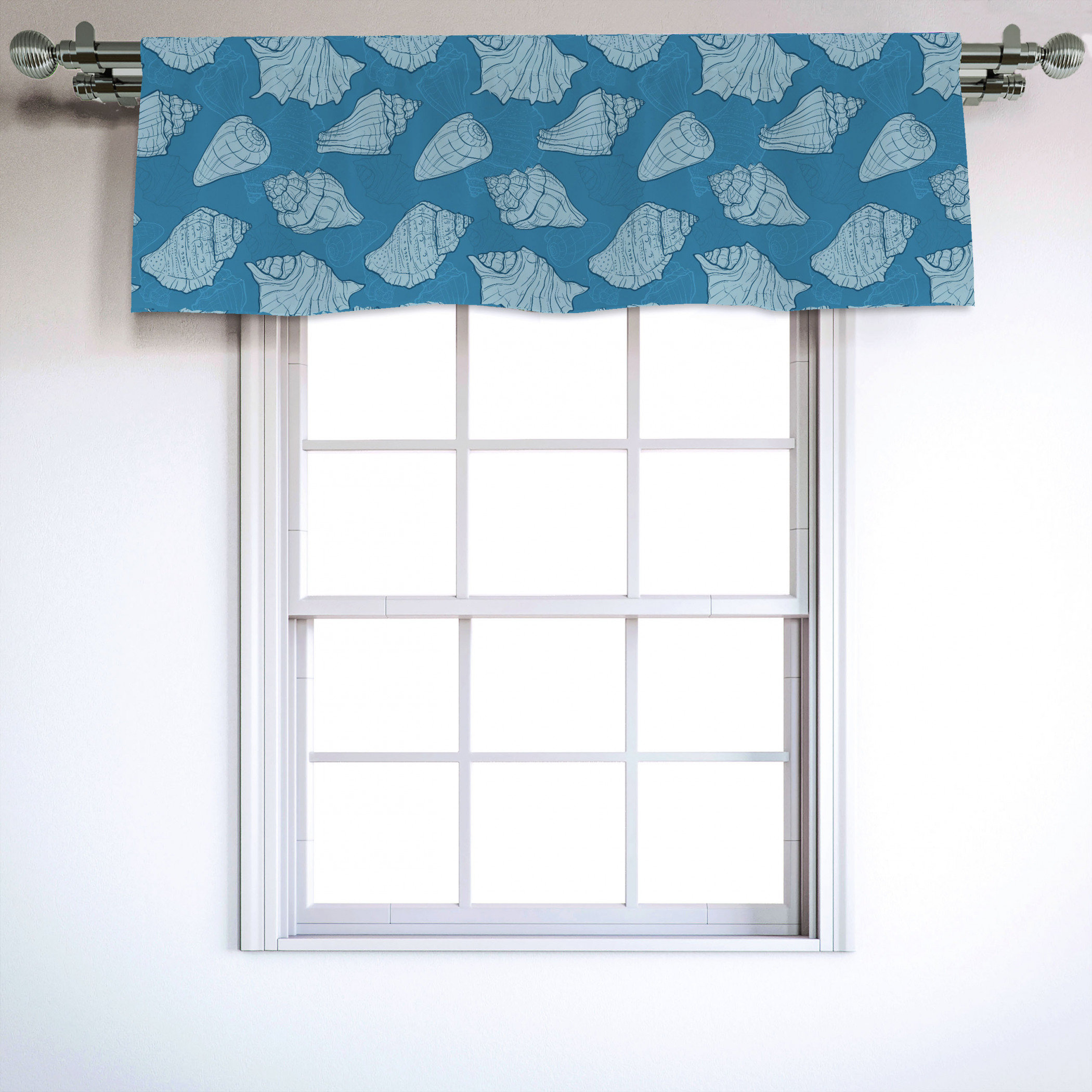 East Urban Home Seashells 54 Window Valance Wayfair