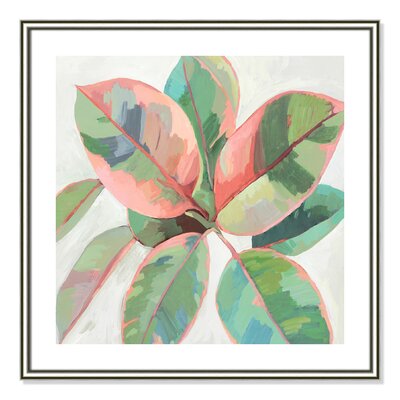 Pink Ficus II - Painting Print Casa Fine Arts Format: Silver Framed Paper, Size: 28.75