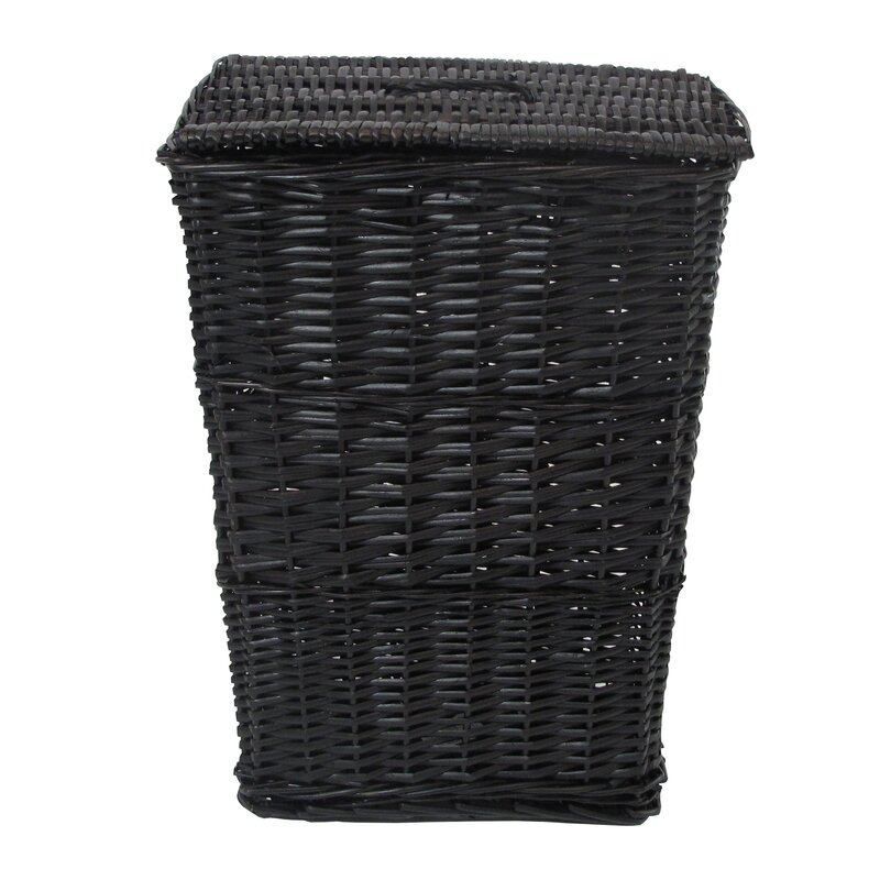 Rebrilliant Rectangular Willow Wicker Laundry Hamper Reviews Wayfair