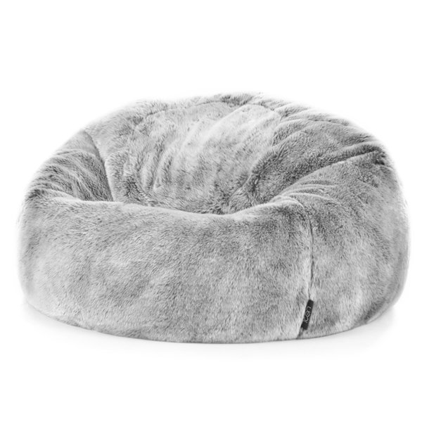 large grey bean bag