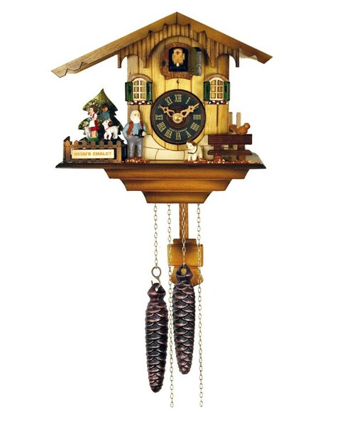 Timber framed Swiss Style House Clock incorporating music box can cuckoo every 