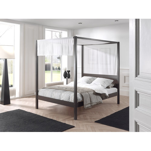 Beaumont Four Poster Bed Isabelle and Max Colour (Bed Frame): Taupe, Size: European Double (140 x 200cm)