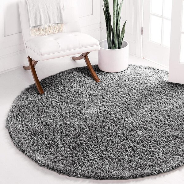 Shaggy Grey Living Room Rug Thick Long Pile Soft Look Carpet New Home Highlight 