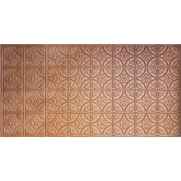 Glue Up Traditional 2 X 4 Tin Ceiling Tile In Copper