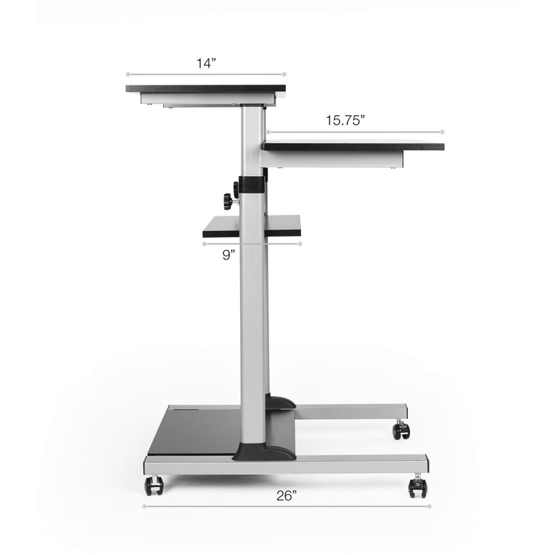 Techorbits Rolling Workstation Media Presentation Podium