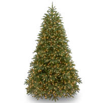 Omnia Christmas 2022 The Holiday Aisle® Green Artificial Fir Christmas Tree With Led Lights &  Reviews | Wayfair