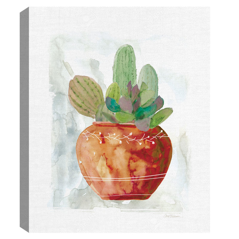 Bungalow Rose Terracotta Cactus And Succulent 2 Piece Acrylic
