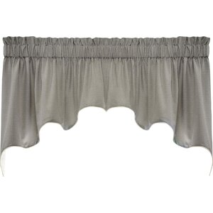 Carvalho Mini Check Textured Weave Duchess Lined Curtain Valance