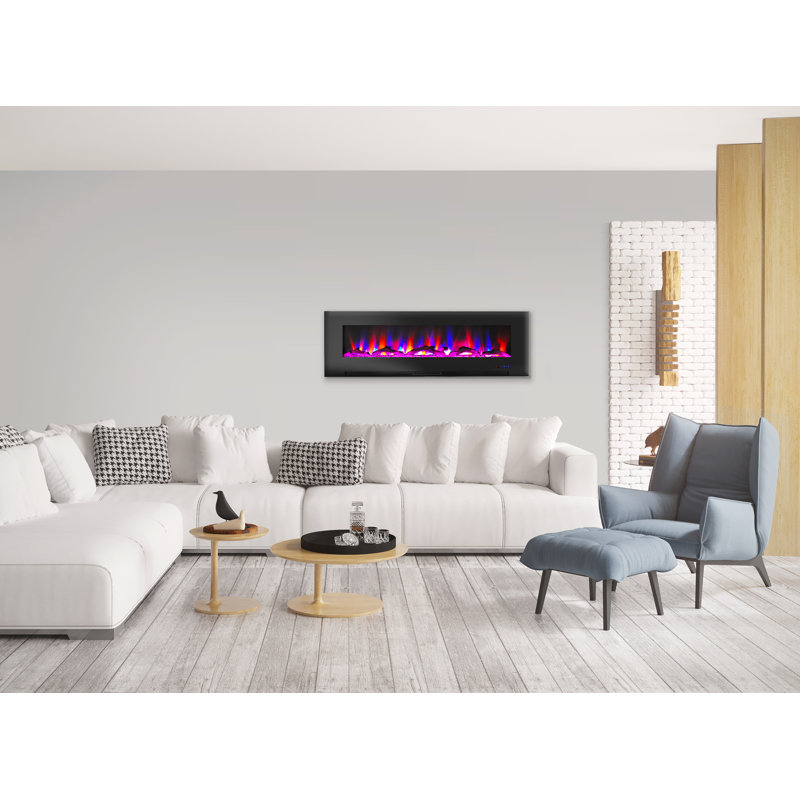 Ebern Designs Beveridge Driftwood Log Display Wall Mounted Electric Fireplace Reviews Wayfair
