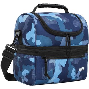 Camouflage Lunch Box Double Decker Cooler Lunch Bag Insulated Lunch Bag with Zip
