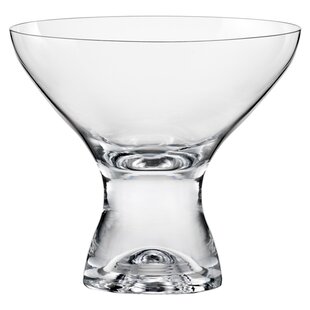Lead-Free Crystal Glass Made in the USA Rolf Glass Cyclone Martini Glass Set of 4 Stemmed Martini Glasses Diamond-Wheel Engraved Cocktail Glasses 