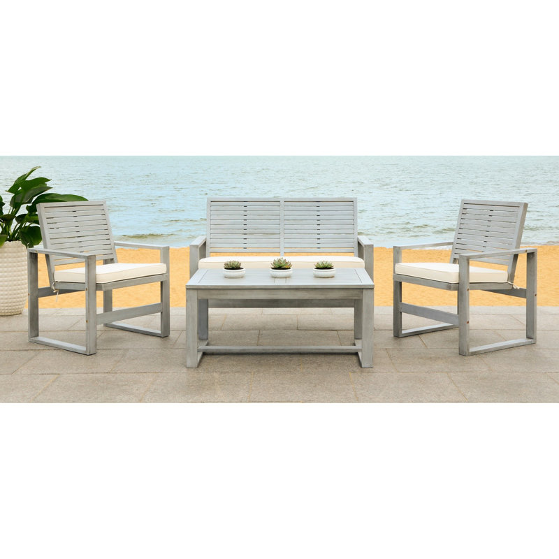 Beachcrest Home Evenson 4 Piece Sofa Seating Group With Cushions