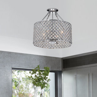 Best Clemence 4-Light Semi-Flush Mount By House of Hampton Ceiling Lights Clemence 4-Light Semi-Flush Mount By House of Hampton Ceiling Lights