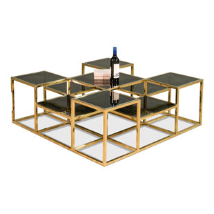 Southwood Coffee Table With Nested Stools by Mercer41