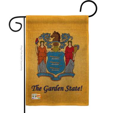 Impressions Decorative Garden Flag G158116-DB Massachusetts Burlap 