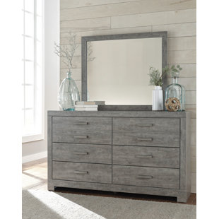 Rosen 6 Drawer Double Dresser with Mirror by Beachcrest Home