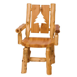 Traditional Cedar Log Cut Out Armchair..