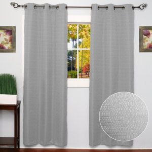Textured Thermal Blackout Curtain Panels (Set of 2)