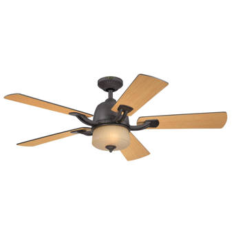 Hunter Fan 52 5 Blade Standard Ceiling Fan With Pull Chain And Light Kit Included Reviews Wayfair