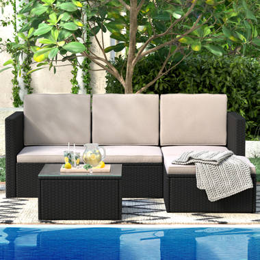 marta 4 seater rattan sofa set