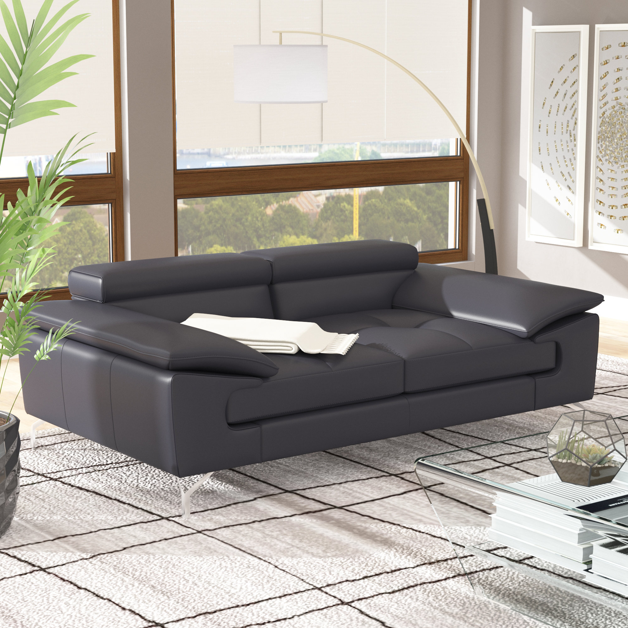 Wade Logan Colwyn Italian Leather Modular Loveseat Reviews Wayfair Colwyn Italian Leather Modular Loveseat
