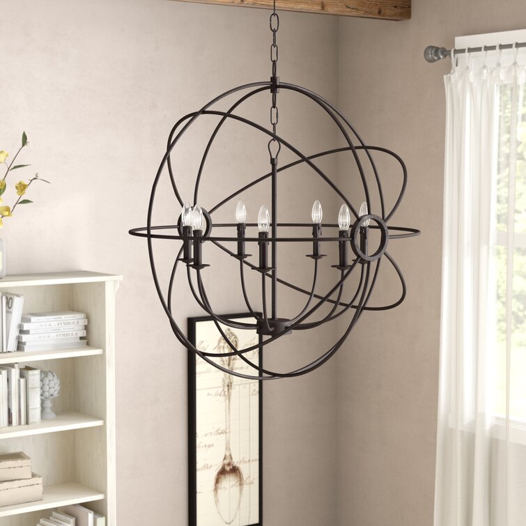 globe shaped chandeliers