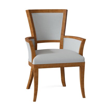 Octavio Upholstered King Louis Back Arm Chair Hekman Body Fabric: 1034-094, Leg Color: Medium Oak