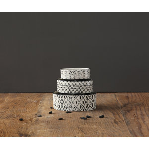 Secret Garden Oval 3 Piece Stoneware Ramekin Set