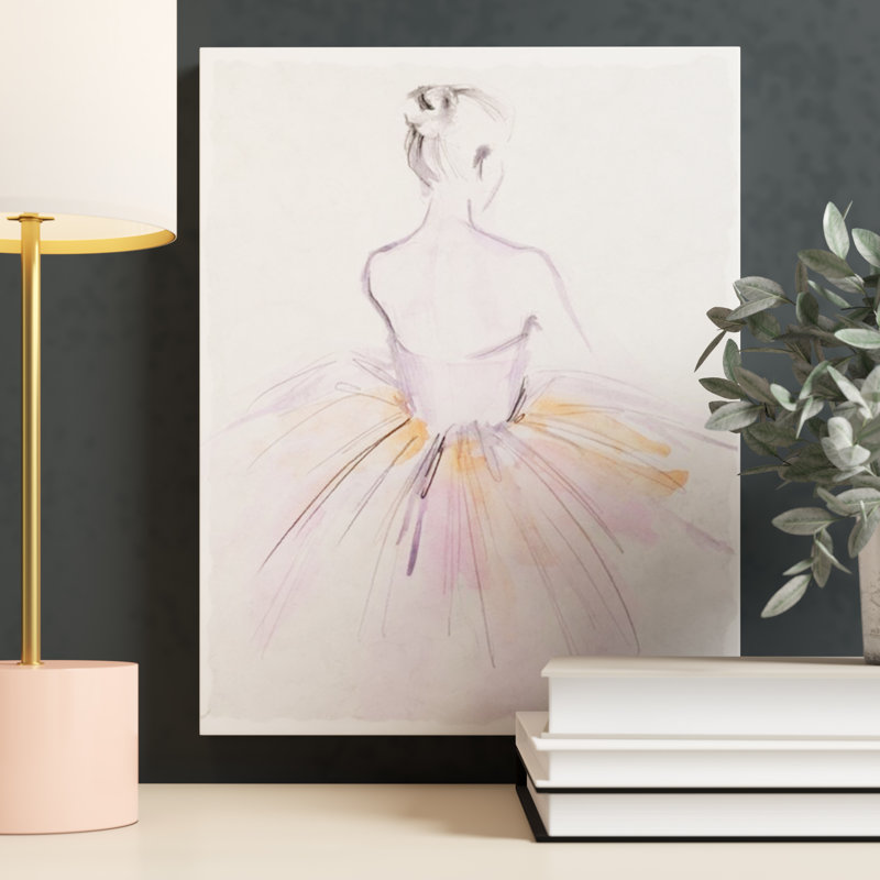 Watercolor Ballerina Ii Painting On Canvas Reviews Joss Main