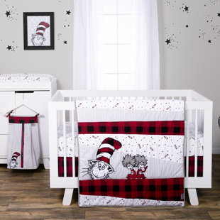 red plaid crib bedding