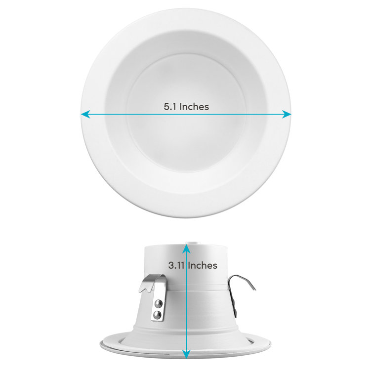 4 Inch LED Recessed Can Lights 10W 5 Color Selectable Dimmable Retrofit  Downlights 750 Lumens Energy Star Wet Rated ETL Listed 12 Pack