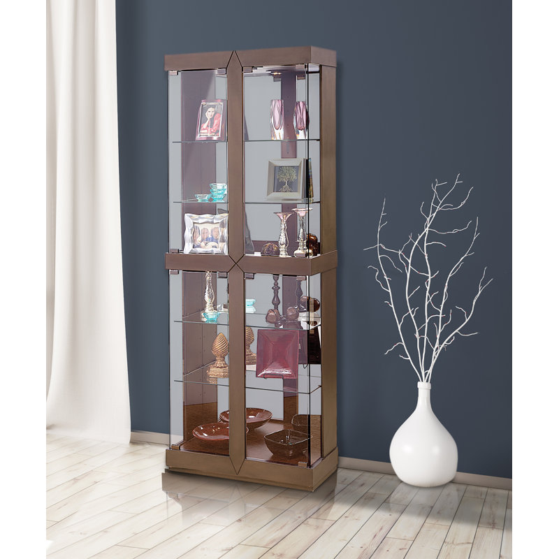 Philip Reinisch Co Rohe I Lighted Curio Cabinet Wayfair Rohe I Lighted Curio Cabinet