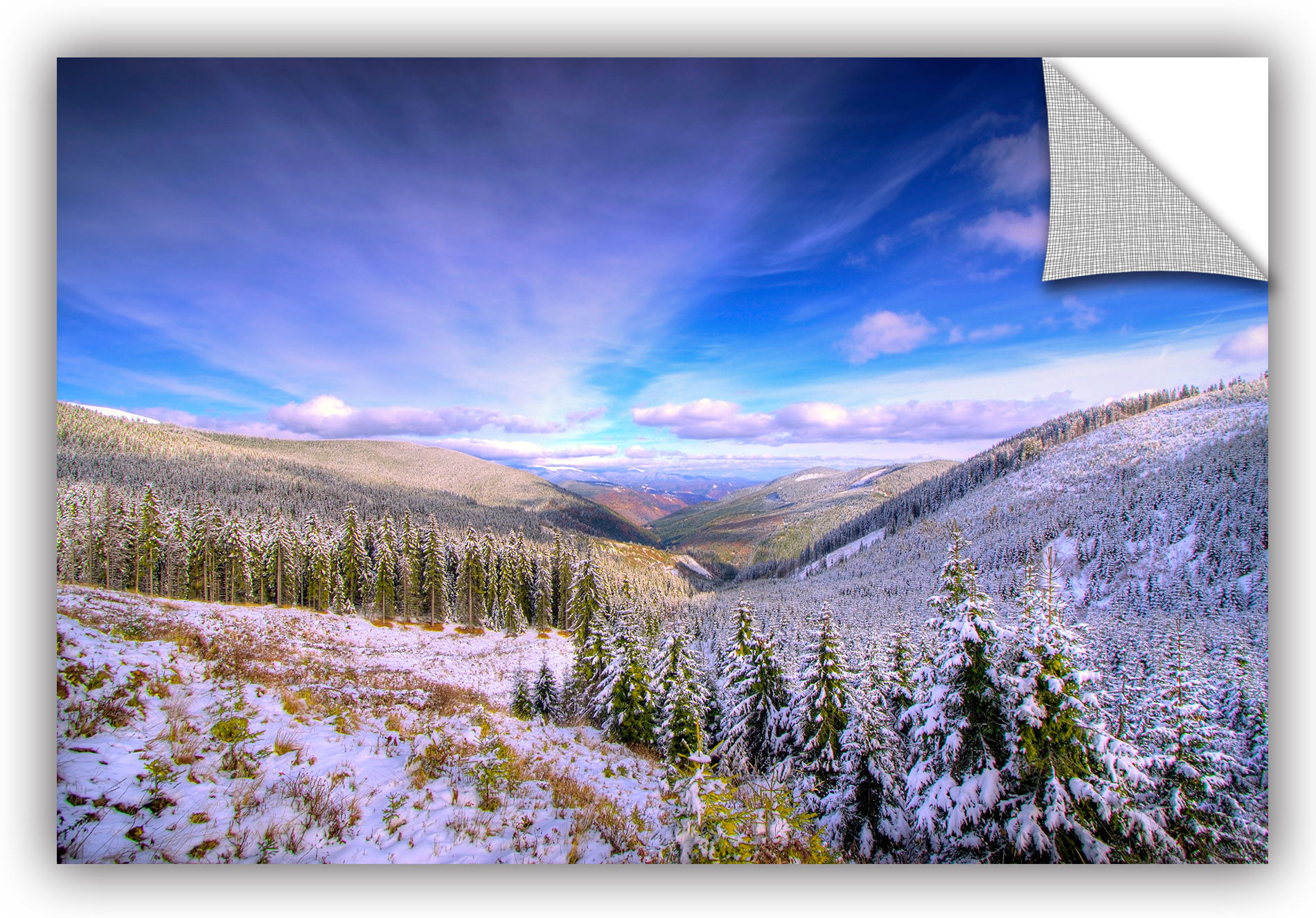 12 x 24 ArtWall Gene Fousts Mountain Side Livng Art Appeelz Removable Wall Art Graphic