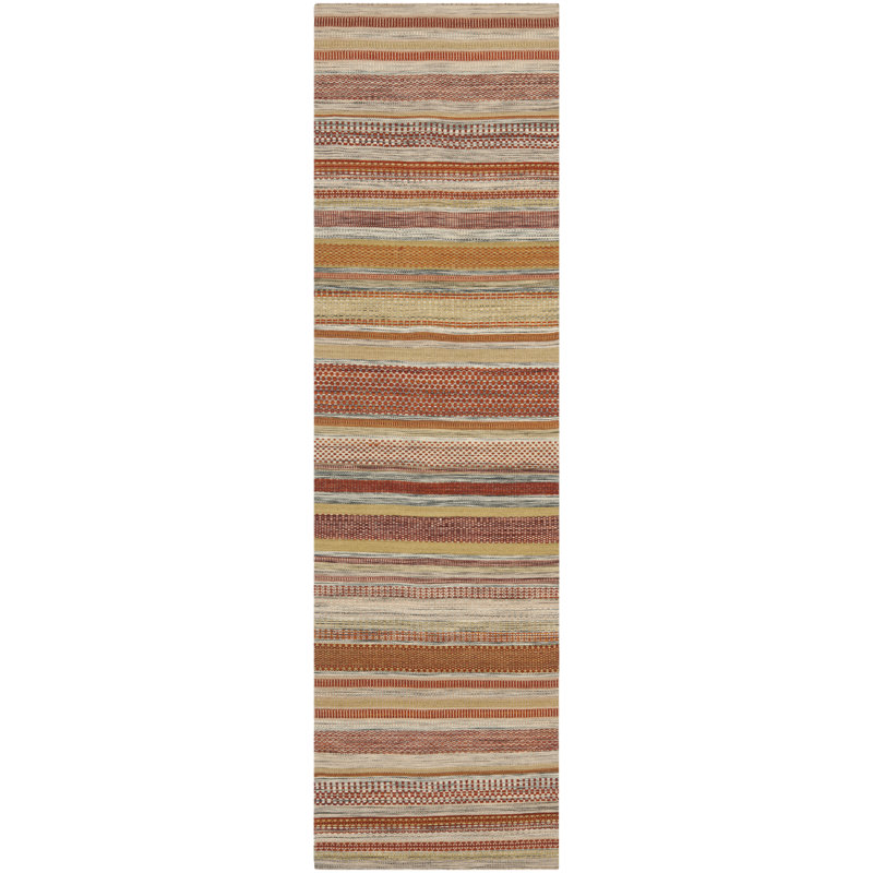 Safavieh Striped Kilim Handwoven Flatweave Wool Brown/Beige Area Rug