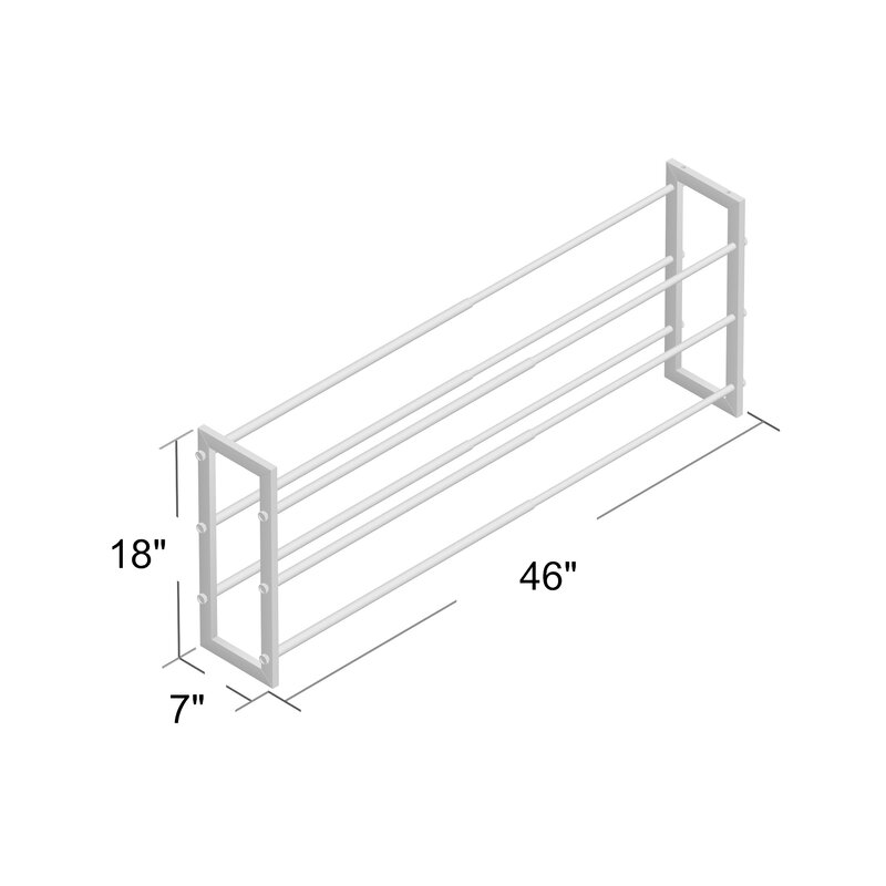 Rebrilliant Expandable 3 Tier 15 Pair Stackable Shoe Rack Reviews Wayfair