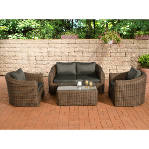 4-tlg. Loungesofa-Set Perseus mit Kissen von All..