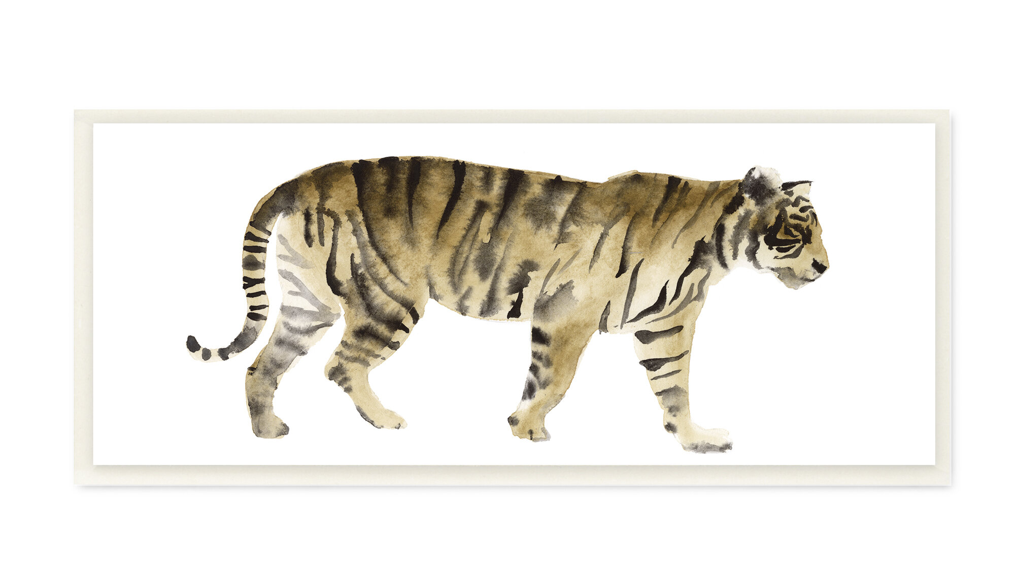 World Menagerie Tiger Prowl Large Cat Animal - Painting | Wayfair