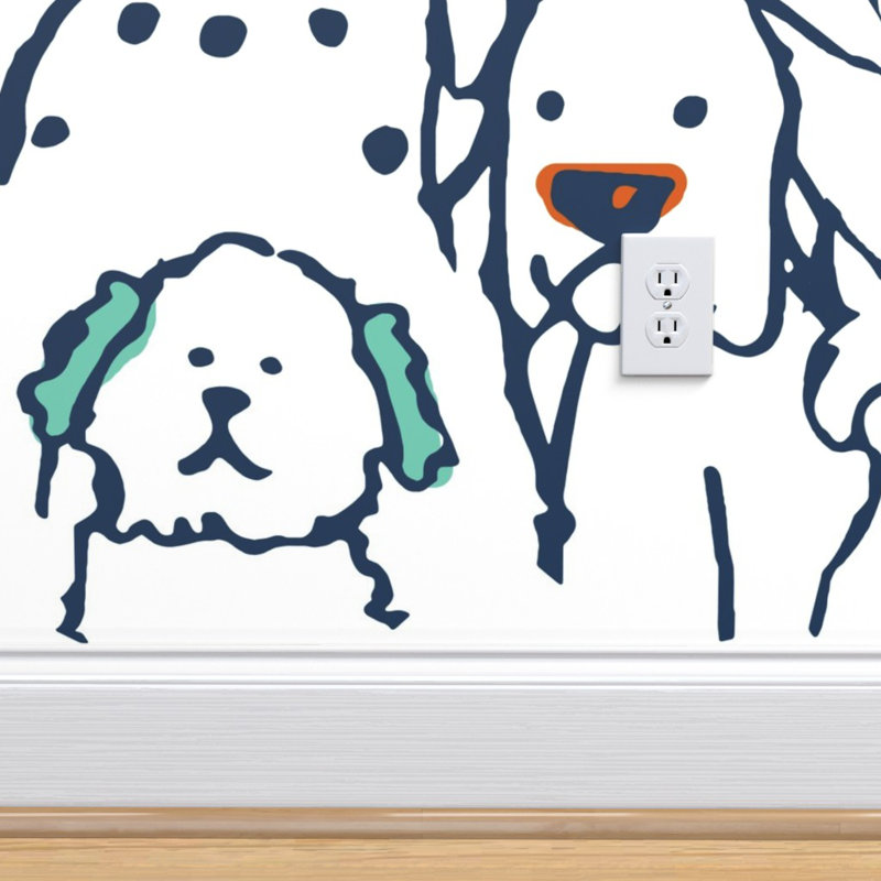 Harriet Bee Fulkerson Dog Lllustration 27 L X 24 W Wallpaper